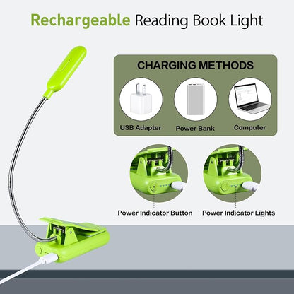 VAVOFO Rechargeable Book Light for Reading in Bed Kids, 7 LED Reading Light - Image 4