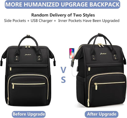 Focdod Backpack for Women 15.6 Inch Laptop Backpack Work Business Backpacks - Image 8
