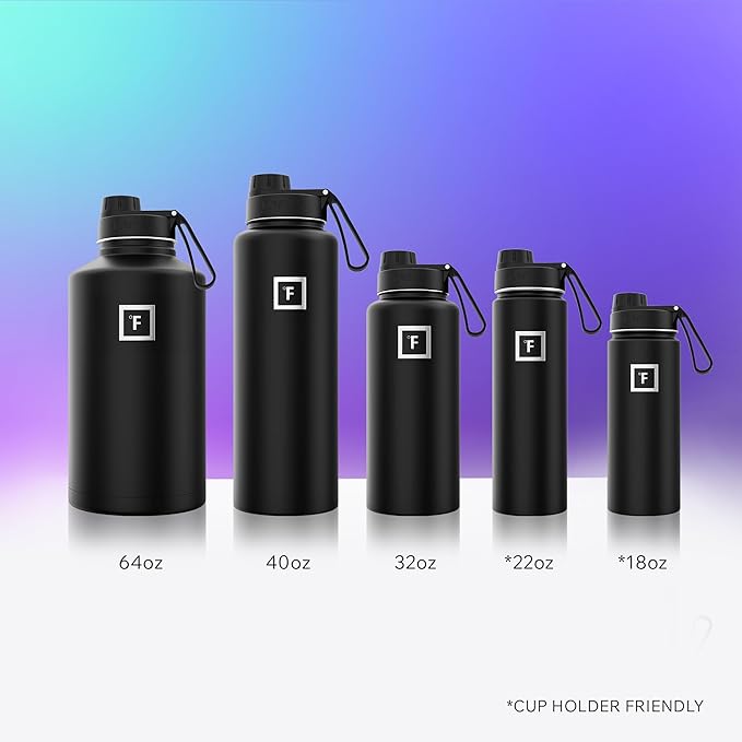 IRON °FLASK Camping & Hiking Hydration Flask - 64 oz Bubble Gum - Image 6