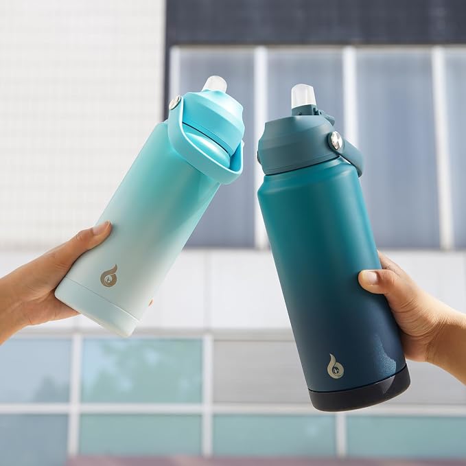 BJPKPK Water Bottle with Straw Lid, 32oz Vacuum Insulated Water Bottles - Image 7