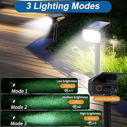 WENATY Solar Spot Lights Outdoor Waterproof IP65, 6 Pack Landscape Spotlights - Image 3