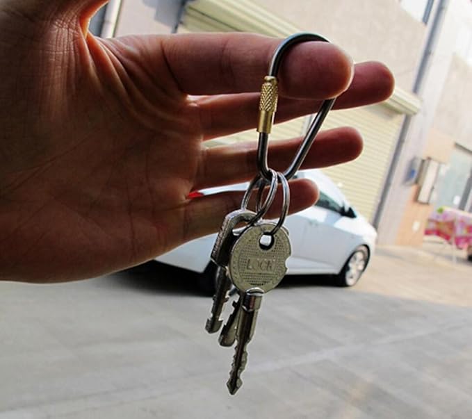 5pcs MINI Titanium Locking Carabiner, Perfect D-Ring - Image 3