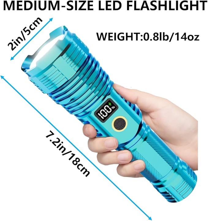 Flashlights High Lumens Rechargeable, 000LM LED Super Bright Flash Light - Image 6