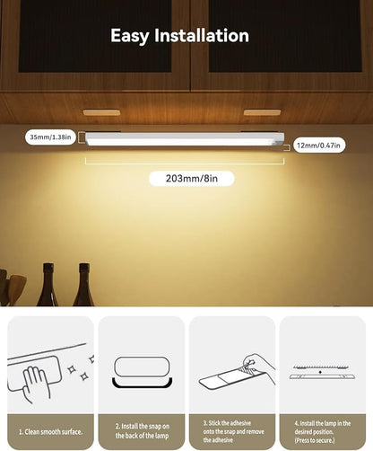 Under Cabinet Lighting Wireless, 3 Packs Rechargeable Motion Sensor Light - Image 6