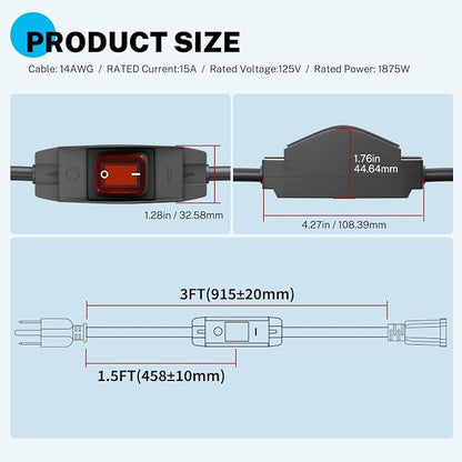 FIRMERST 1875W Outdoor Extension Cord - Image 2