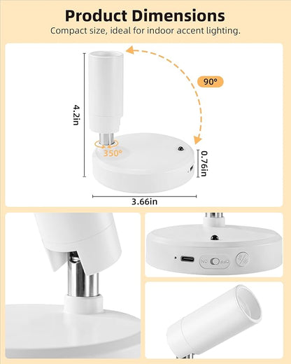 EZVALO Spot Lights Indoor, 5500mAh Rechargeable Picture Lights - Image 5