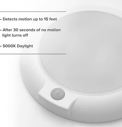 Maxxima 6 in. Round Motion Sensor LED Ceiling Mount Light Fixture - Image 4