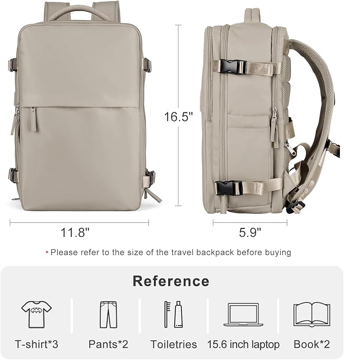 coofay Laptop Travel Backpack For Women Men Airline Approved Carry On Bags For - Image 3