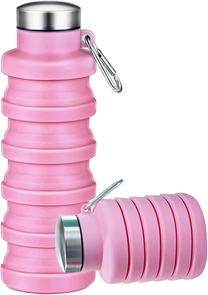 Collapsible Water Bottles, 16oz Capacity Portable Reusable Silicone Water Bottle by Unknown