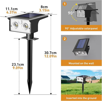 btfarm Solar Spot Lights Outdoor Waterproof, 4 Pack/3 Modes Motion Sensor Lights - Image 6