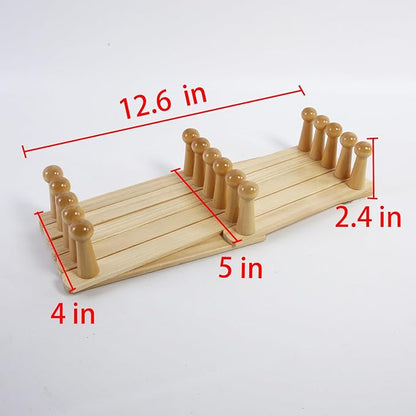 AMAPON Accordion Style Expandable Wall Wooden Coat Rack 16 Hooks Hang Hats - Image 4