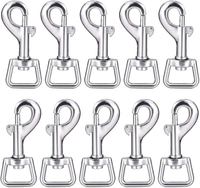 Swivel Snap Hooks, Lucky Goddness 20pcs Metal Heavy Duty Square Eye Clasp by LuckyGoddness