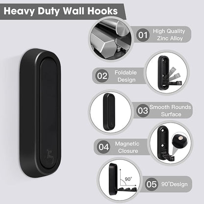 Dntorx Folding Coat Hooks - Image 2
