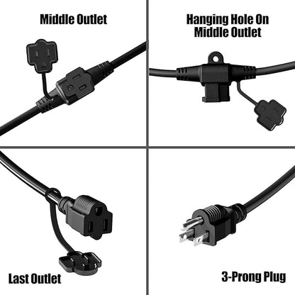Eversimpleinc Black Outdoor Extension Cord - Image 4