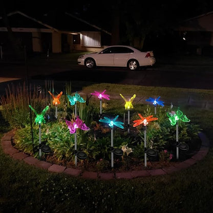 Anordsem Solar Garden Lights Outdoor: 6 Waterproof PVC Insect Stake Light Heads - Image 6