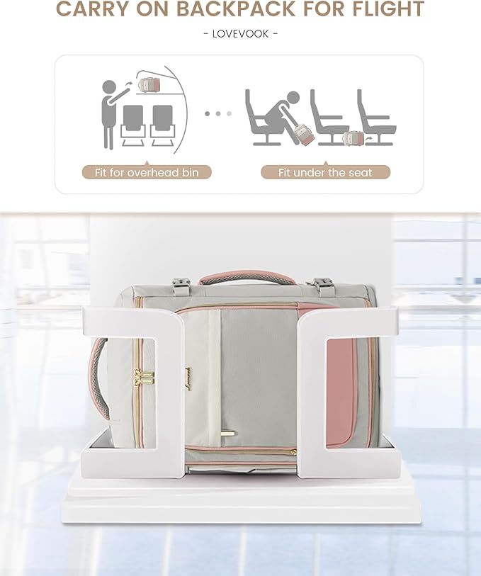 LOVEVOOK Travel Backpack for Women/Men, Personal Item Bag - Image 2