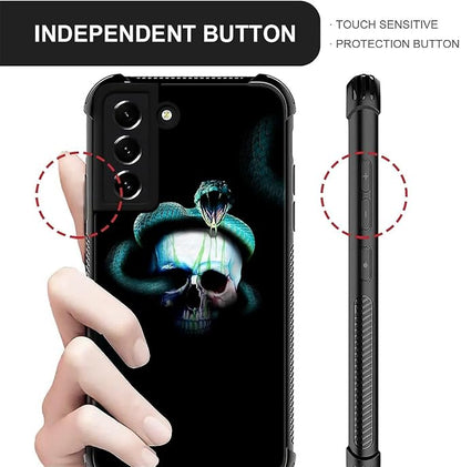 for Samsung Galaxy S22 Case, Skeleton Winding Snake Pattern Graphic Design Girl - Image 4
