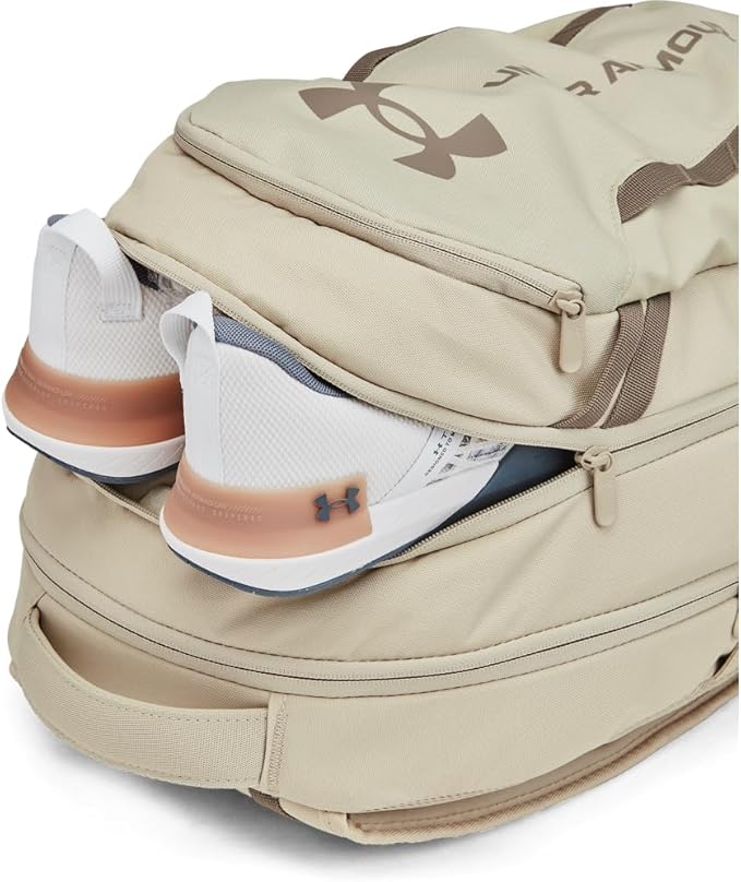 Under Armour Unisex-Adult Hustle 6.0 Backpack, Khaki Base/Khaki Base/Taupe Dusk - Image 5