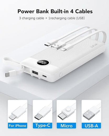 VRURC Portable Charger Power Bank, USB C Battery Pack 10000mAh, 5 Outputs 2 - Image 2