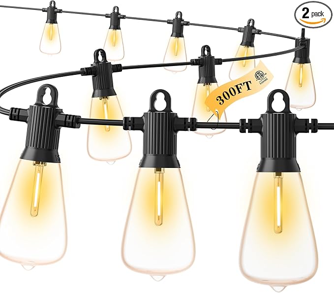 FOOMAN LED Outdoor String Lights, 300FT Outside Waterproof Patio Lights by FOOMAN