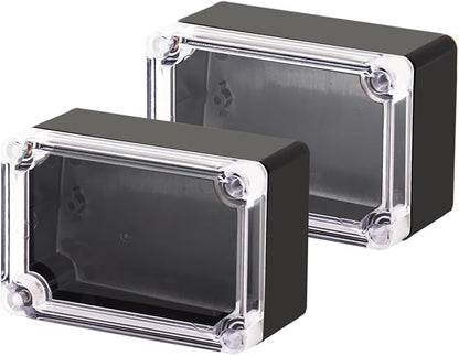 Project Box IP65 Waterproof Junction Box ABS Plastic Black Electrical Boxes DIY by Otdorpatio