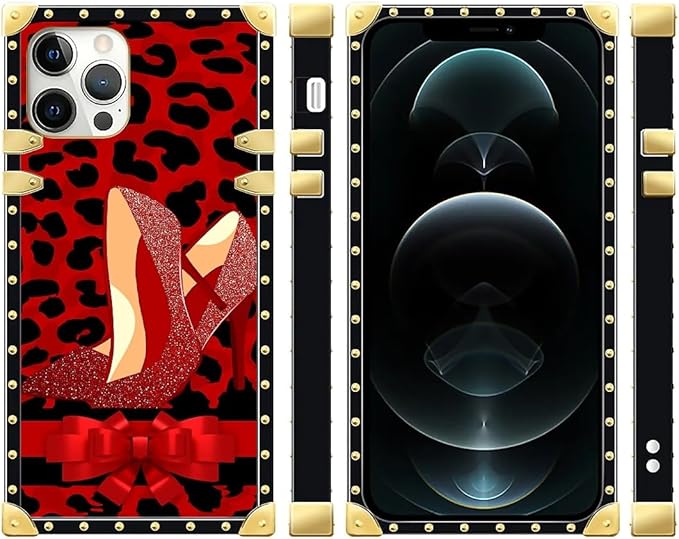 Compatible with iPhone 12 Pro Max Case, Elegant High Heels Luxury Golden - Image 2