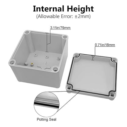 LeMotech Junction Box IP67 Waterproof Dustproof ABS Plastic Project Box - Image 4