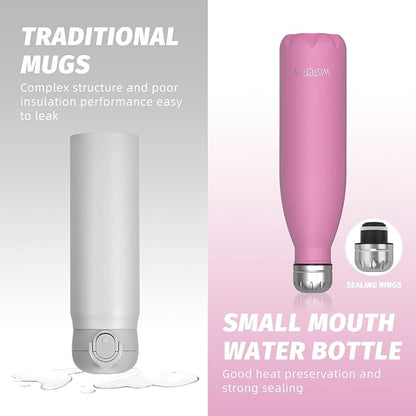 WATERSY Stainless Steel water bottles, 17oz/500ml Insulated Water Bottles - Image 4