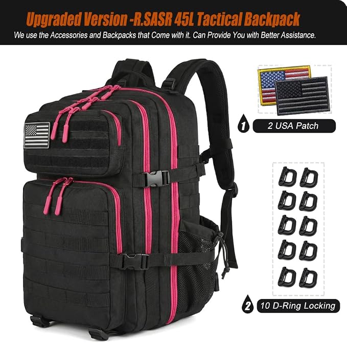 45L Tactical Backpack for Men Women, Military Assault Pack - Image 2