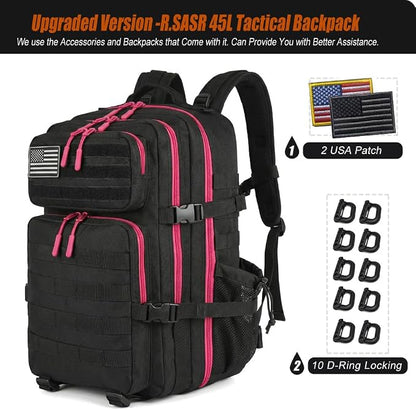45L Tactical Backpack for Men Women, Military Assault Pack - Image 2