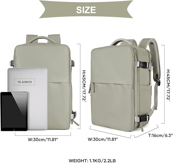 coowoz Travel Laptop Backpack For Women Men Airline Approved, Carry On Backpack - Image 3