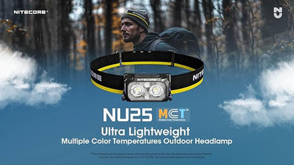 Nitecore NU25 MCT 400 Lumen Lightweight USB-C Rechargeble Outdoor Headlamp - Image 2