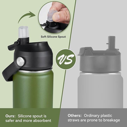 Fijinhom 24oz Insulated Stainless Steel Water Bottle, Wide Mouth Double Wall - Image 4
