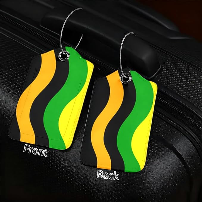 2Pcs Abstract Wave Luggage Tags - Image 2