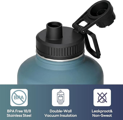 Navigate 64 oz Insulated Stainless Steel Sports Water Bottle - Image 4