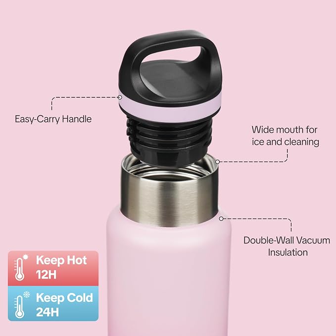 BJPKPK Insulated Water Bottle 18OZ Stainless Steel Water Bottle - Image 2