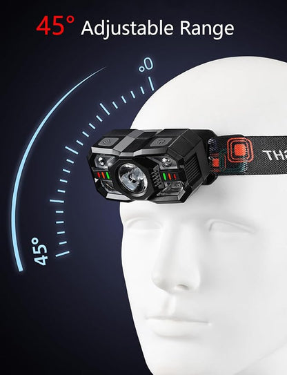 Skylla Headlamp Rechargeable, 1200 Lumen Ultra Bright LED Head Lamp Flashlight - Image 3