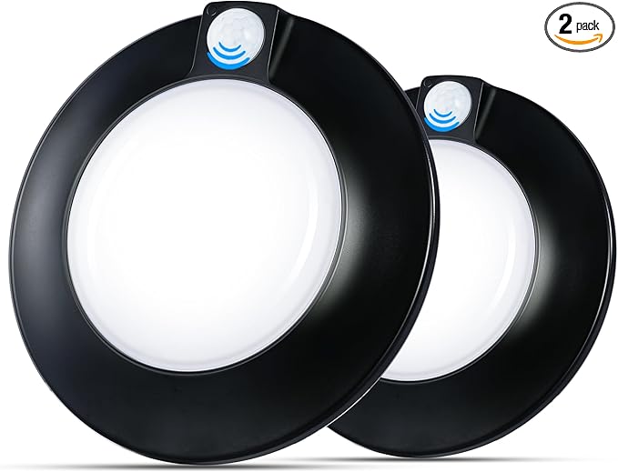 CLOUDY BAY Motion Sensor Ceiling Light Indoor, 120V CRI90 10W 5000K Bright Day by CLOUDYBAY