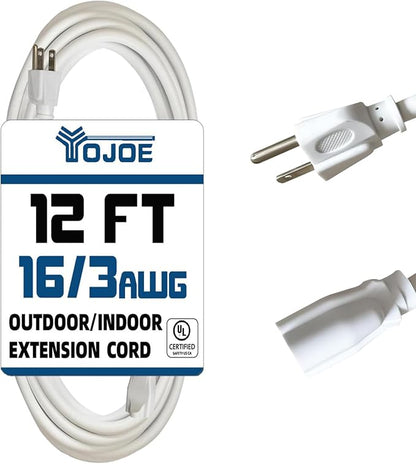 YOJOE Indoor Outdoor Extension Cord, 3 Prong 13A Weatherproof Power Cord by YOJOE