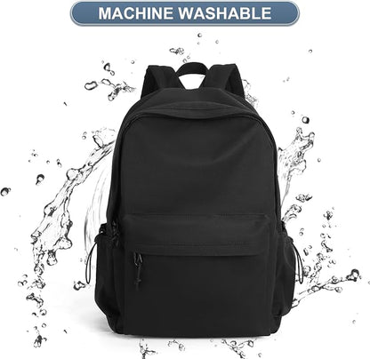 PAUBACK Black School Backpack for Girls Women Waterproof High School Book Bag - Image 6