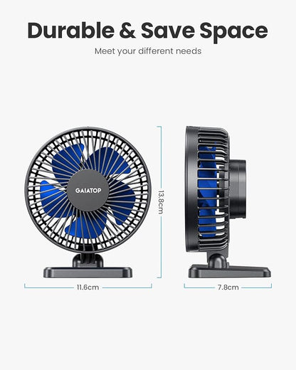 Gaiatop USB Desk Fan, Small But Powerful, Personal Portable Quiet 3 Speeds - Image 5