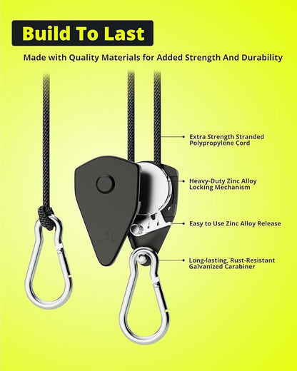 Longer 10ft 1/8" Ratchet Straps Hanger Rope Tie-Down Ratchet Outdoor Windproof - Image 3