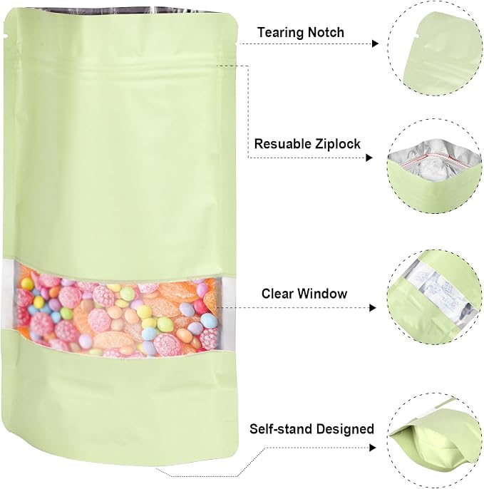 3.5"x5" 120pcs Mylar Bags for Food Storage, Smell Proof Bag - Image 4