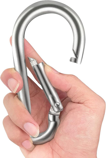 Locking Carabiner Clips, Stainless Steel Spring Snap Hook Locking Carabiner - Image 7