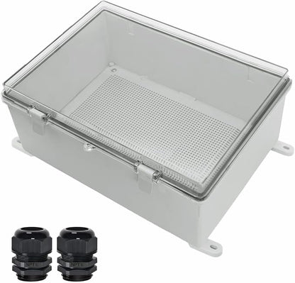 Zulkit Junction Box ABS Plastic Waterproof IP65 Electrical Boxes Hinged Shell by Zulkit