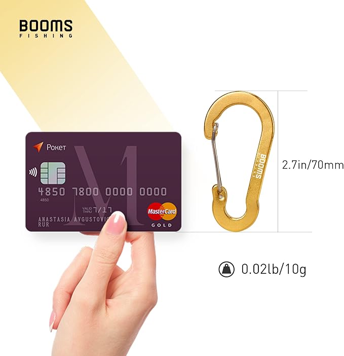 Booms Fishing CC5 Multi-Use Carabiner Clips, 10 Pack 2.7" Small Caribeener Clips - Image 7