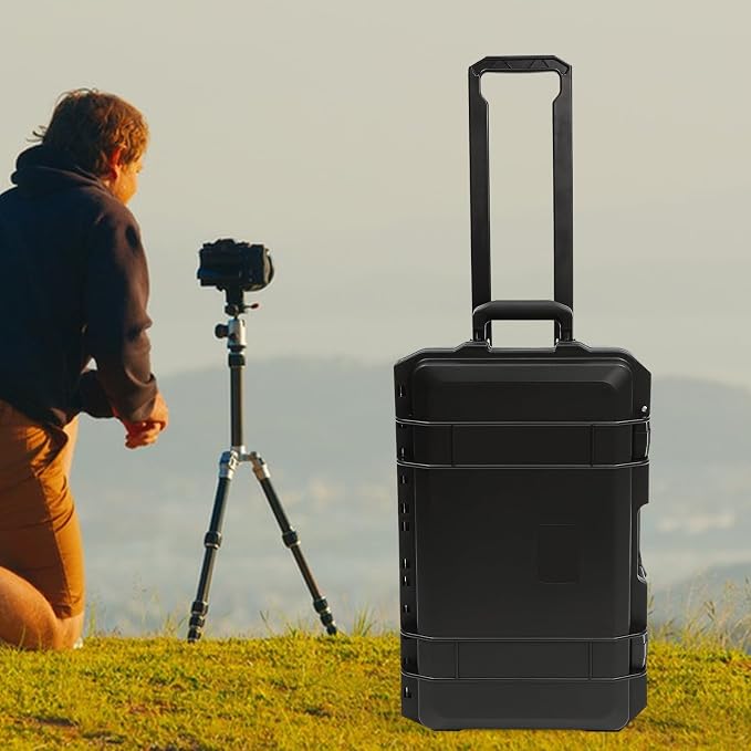 22" Weatherproof Hard Case Rolling Waterproof Case Dry Box - Image 3