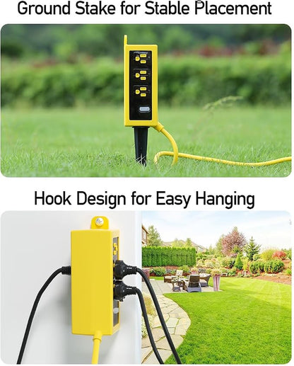 Outdoor Power Strip Weatherproof, ZZJ IP69 Grade Waterproof Surge Protector - Image 6