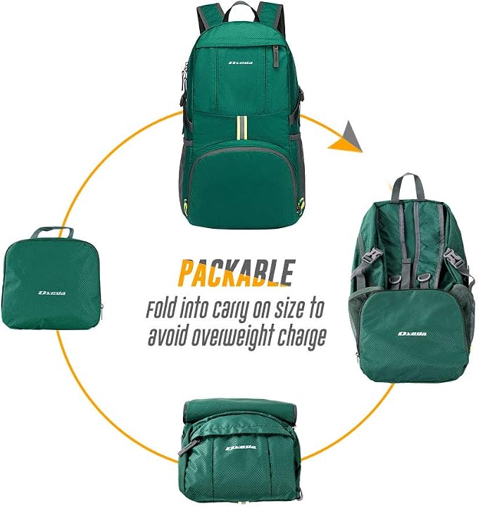 35L Lightweight Packable Backpack Waterproof Durable Hiking Travel Backpack - Image 5