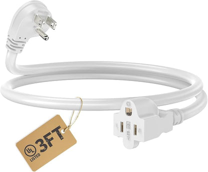 LUCKY TL Indoor Outdoor Extension Cord, 16/3 Gauge White Short Extension Cord by LUCKYTL